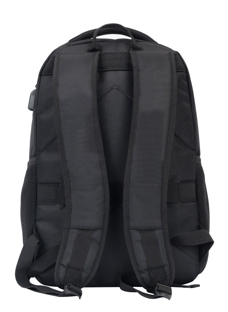 CABINPRO Premium Backpack Water Resistant Daypack with Built-in USB port for Men and Women on Casual Business School College Travel CP014 Black  - Image 3