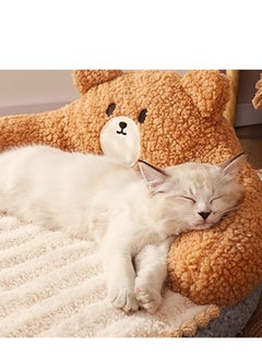 Vparty Cat Bed, Washable Cozy Cat Pad for Cats and Dogs, High Backrest Pet Bed, Warm and Soft Bed for Pets, Cat Resting Pad, Cozy Pet Bed for Sleeping  - Image 2