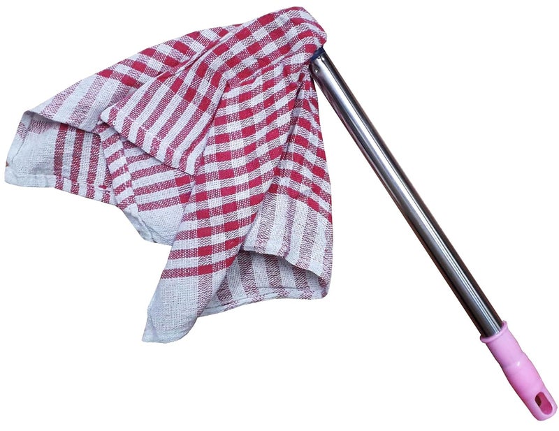 HOMENEX Dusting Cloth with Handle Home Duster with Stainless Steel Handle with Reusable Cloth for Office House 1