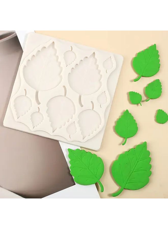 1pc Elegant Fern Leaf Silicone Mold Y 195 Non Stick Bpa Free Kitchen Baking Tool For Cake Candy Chocolate Soap Candle And Clay Reusable Multi Purpose Mold With Rounded Edges Smooth Surface Compatible With Fondant Gum Dough Plaster Ideal For Christmas Easter Thanksgiving Halloween Hanukkah Party Decorations Durable Easy To Clean Green And White Fern Leaf Design - Image 4