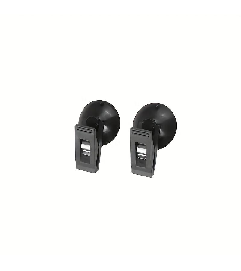 Black 3 Pack Suction Cup Car Window Holders for Sunshade Curtains - Image 5