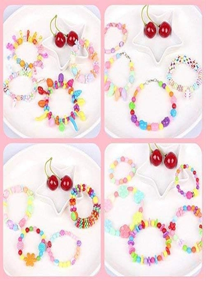 BITTZOOT Beads for Kids Crafts,Colorful Acrylic Girls Bead Set,Jewelry Making Kit DIY Bracelets Necklace Hairband and Rings Craft Kits Birthday for Age 4 to 11 Year Old Girl - Image 3