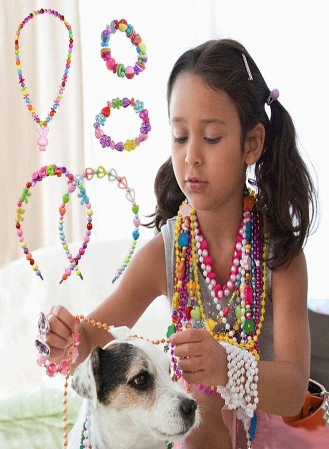 BITTZOOT Beads for Kids Crafts,Colorful Acrylic Girls Bead Set,Jewelry Making Kit DIY Bracelets Necklace Hairband and Rings Craft Kits Birthday for Age 4 to 11 Year Old Girl - Image 4