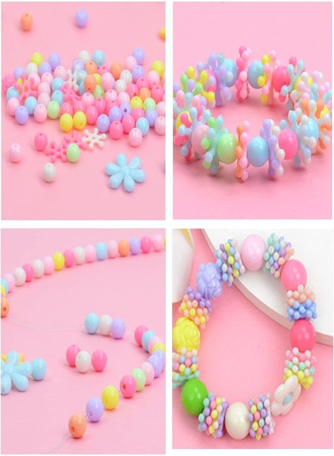 BITTZOOT Beads for Kids Crafts,Colorful Acrylic Girls Bead Set,Jewelry Making Kit DIY Bracelets Necklace Hairband and Rings Craft Kits Birthday for Age 4 to 11 Year Old Girl - Image 5