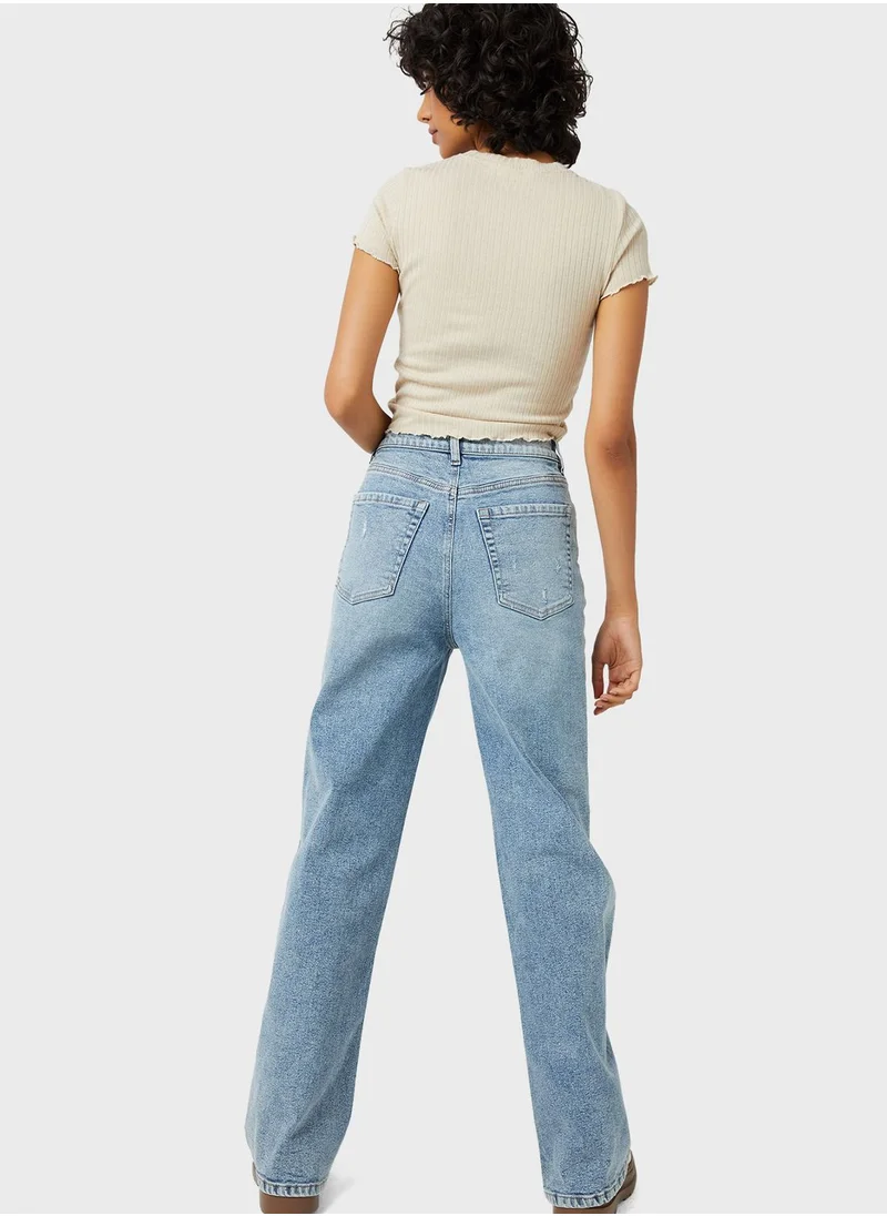Ardene High Waist Denim Jeans