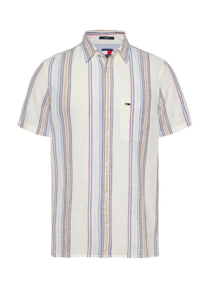 TOMMY JEANS Regular Fit Stripe Short Sleeve Shirt  - Image 5