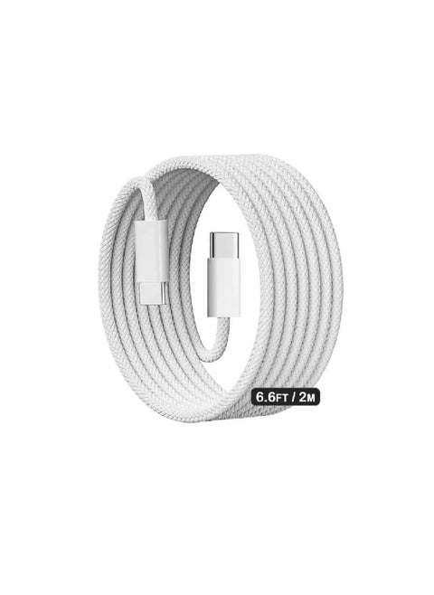 USB-C to USB-C Cable (60-Watt, 2-Meter)- PD Fast Charging for MacBook, iPad Pro, Samsung Galaxy S22, S21, Pixel 6 Pro, Apple PC's and More