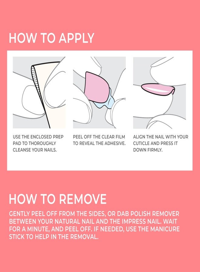 Impress KISS imPRESS No Glue Mani Press On Nails, Color, 'YOLO', Yellow, Short Size, Squoval Shape, Includes 30 Nails, Prep Pad, Instructions Sheet, 1 Manicure Stick, 1 Mini File - Image 3