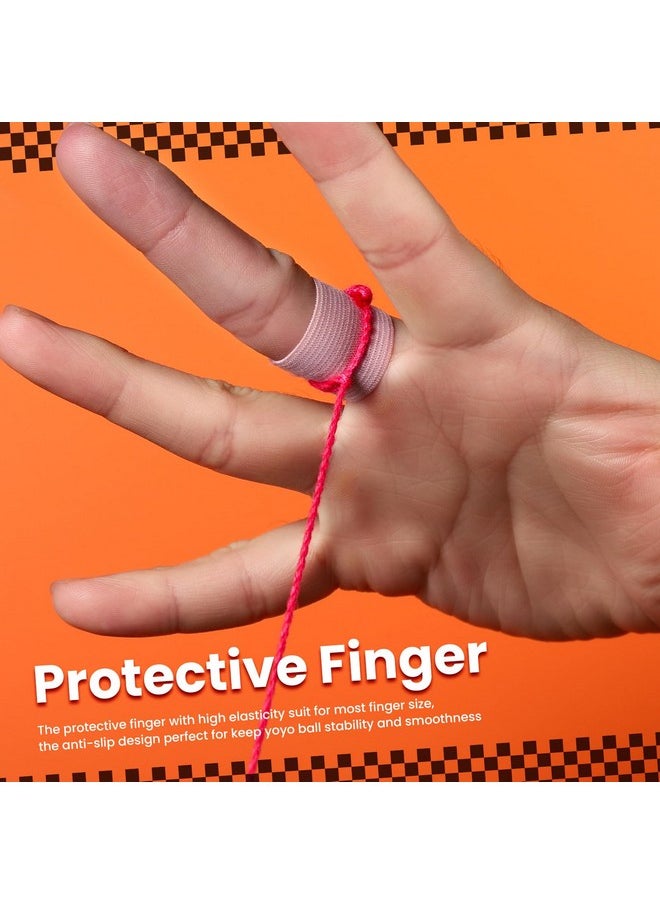 HNYYZL Yoyo String,30 Professional Polyester Yo Yo Strings Replacement,10 Color Rainbow Color,Yoyo Strings For Responsive Or Unresponsive And 4 Pcs Finger Brace  - Image 5