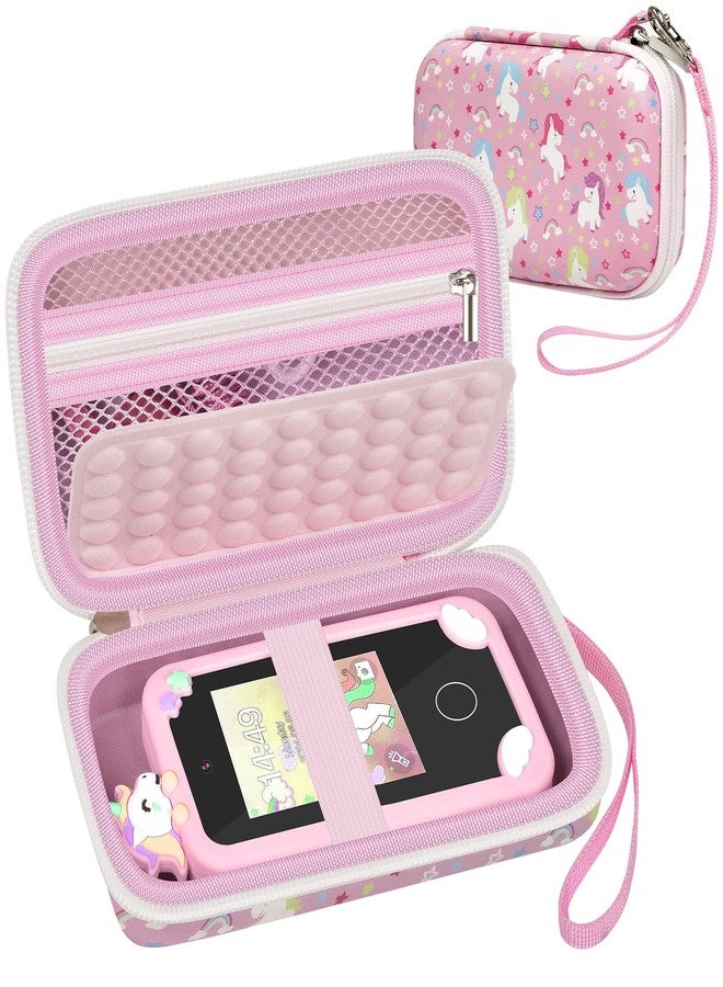 ANKHOH Kids Smartphone Case Compatible with Luyiilo/for Yosfeng/for WEOLULI/for Luoba/for Kikidex Toddler Girl Boys Cell Mobile Phones, Toys Learning Games Player Storage Holder- Pink(Box only) - Image 1