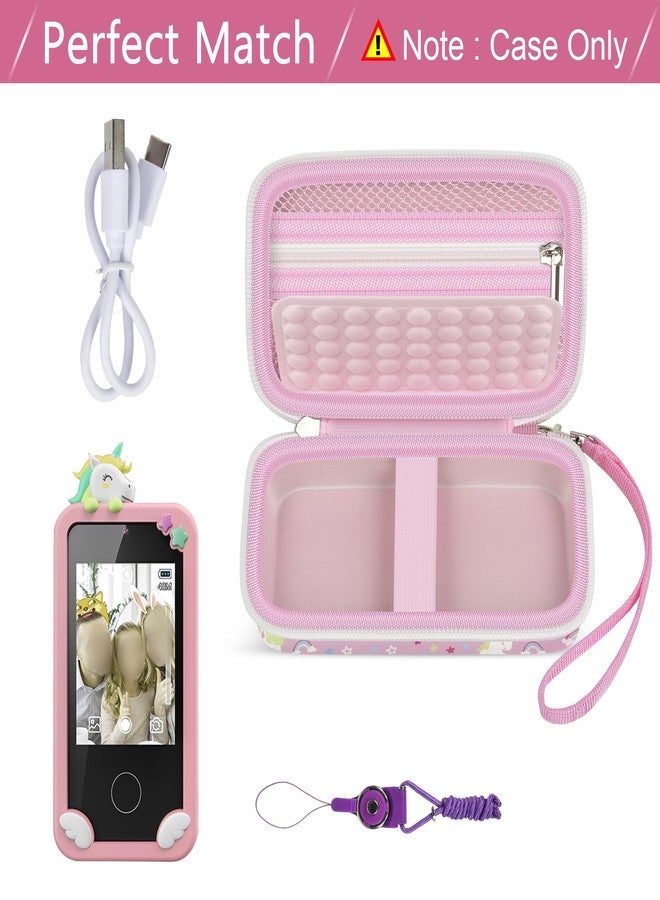 ANKHOH Kids Smartphone Case Compatible with Luyiilo/for Yosfeng/for WEOLULI/for Luoba/for Kikidex Toddler Girl Boys Cell Mobile Phones, Toys Learning Games Player Storage Holder- Pink(Box only) - Image 3