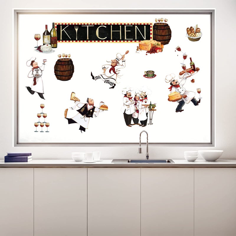 decalmile Chef Kitchen Wall Decals Wine Food Quotes Wall Stickers Kitchen Dining Room Restaurant Wall Decor - Image 2