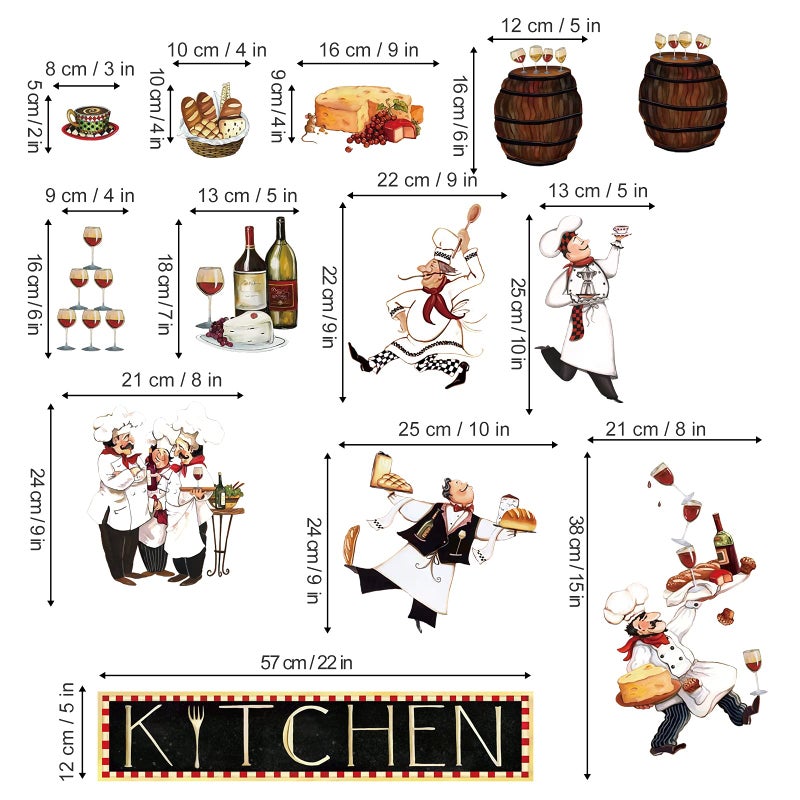 decalmile Chef Kitchen Wall Decals Wine Food Quotes Wall Stickers Kitchen Dining Room Restaurant Wall Decor - Image 4