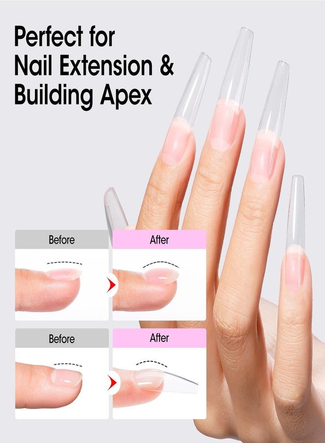 GELLEN Builder Gel Set for Nails,10 In 1 Hard Nail Extension Poly Gel Soak Off UV Polish Set 4 Colors Clear Milky White Classic Pink Nude Apex Sculpting Thickening Nails Salon Home Manicure - Image 4
