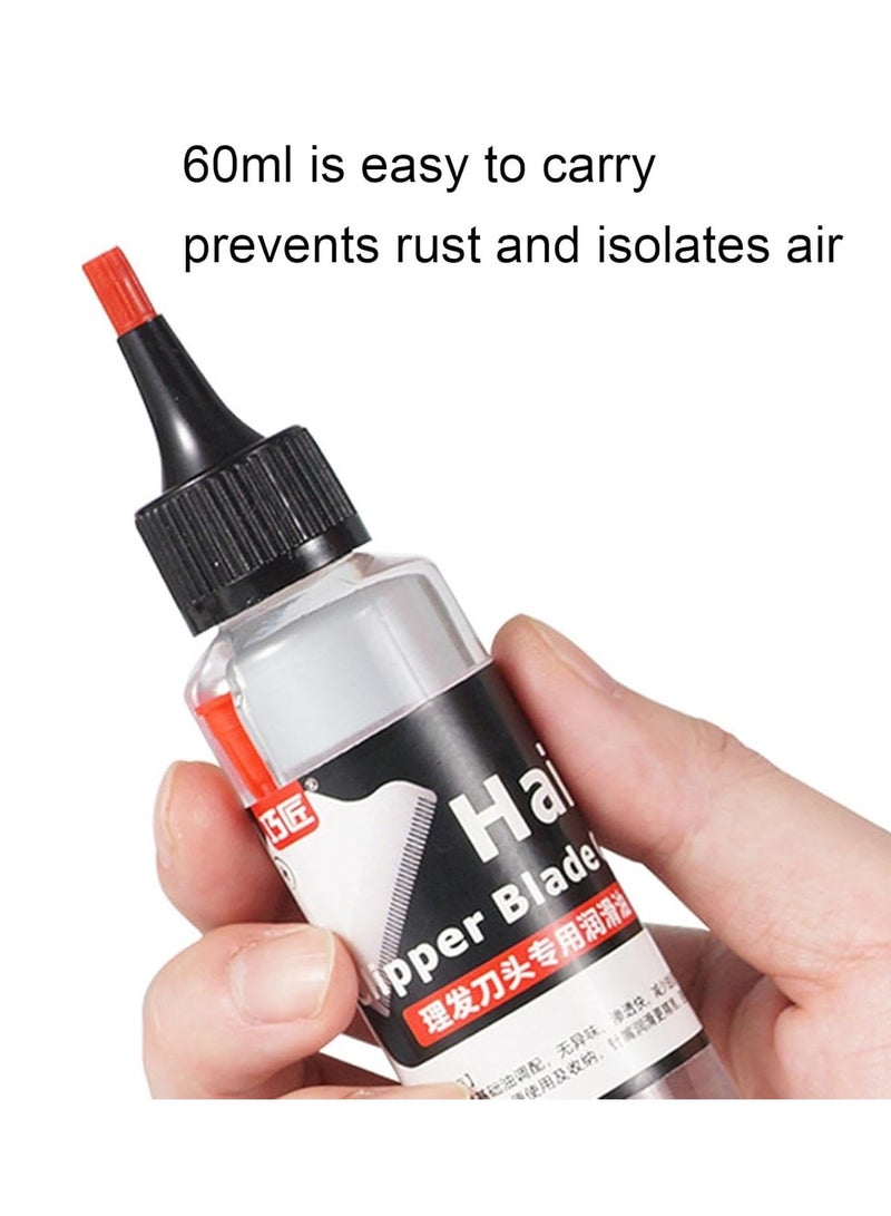 زيت تشحيم ماكينة قص الشعر وتشذيب الشعر الاحترافية لمنع الصدأ - زجاجة 60 مل - Image 2