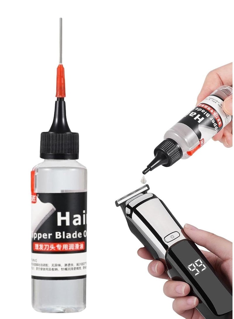 زيت تشحيم ماكينة قص الشعر وتشذيب الشعر الاحترافية لمنع الصدأ - زجاجة 60 مل - Image 1