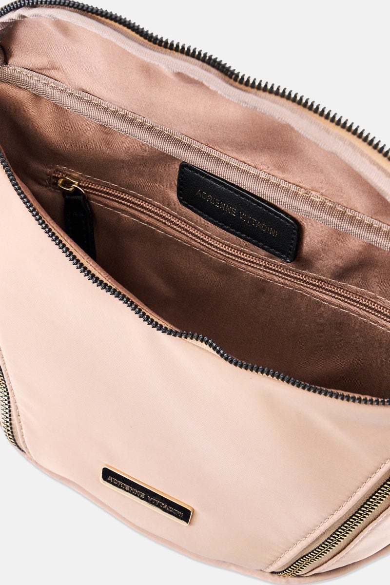 ADRIENNE VITTADINI Women Brand Logo Fanny Pack Bag With Coin Purse, Taupe - Image 3