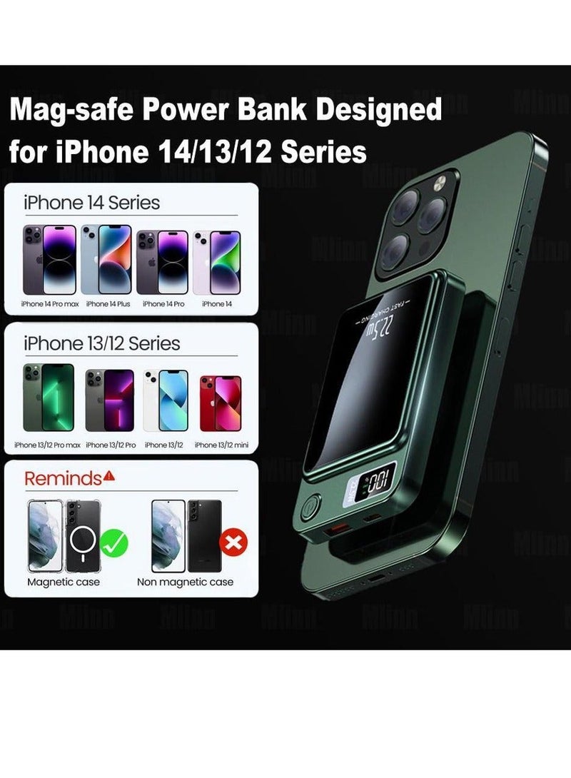 Raxoom Magsafe Magnetic Power Bank Wireless Charger 22.5W Fast Charging External Auxiliary Spare Battery - Image 3