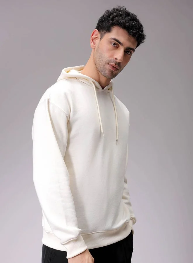 The Indian Garage Co Men Oversized Solid Overhead Hooded Sweatshirt