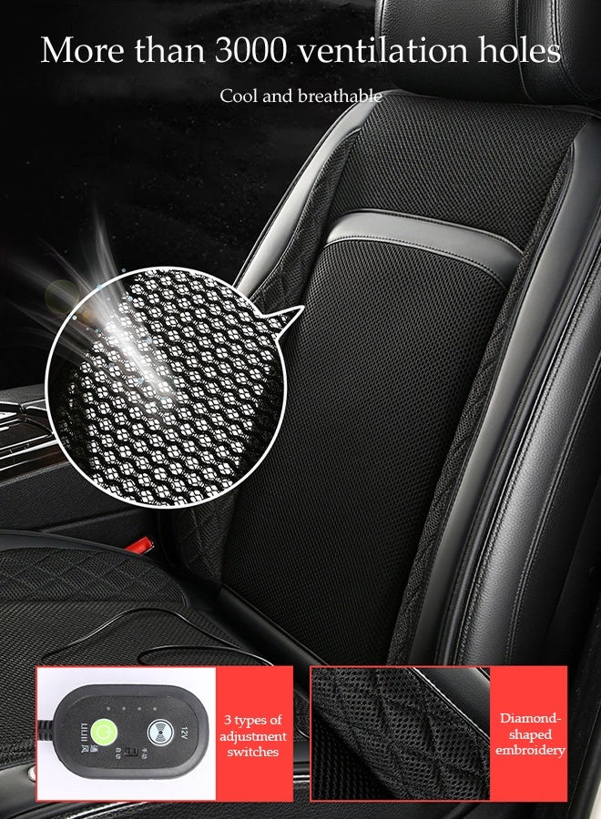DUNISO Cooling Car Seat Cover,12V Circulation Ventilation Cooling Car Front Seat Cushion, Breathable Car Protection Seat Cushion,With 16 Fan，3 Speed Wind Speed Regulation，Wear Resistant And Anti Slip, Suitable for All Seasons Suitable For Most Car Seats  - Image 5