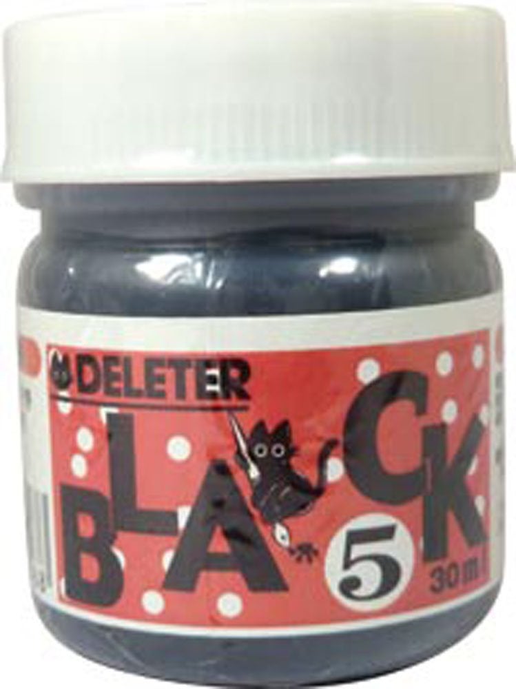 Deleter Manga Ink, Black 5, Sumi Type (India Ink) Black Ink for dip Pen & Brush, Glossy Finish, 30ml/Bottle, 1 Bottle (341-0007) - Image 1