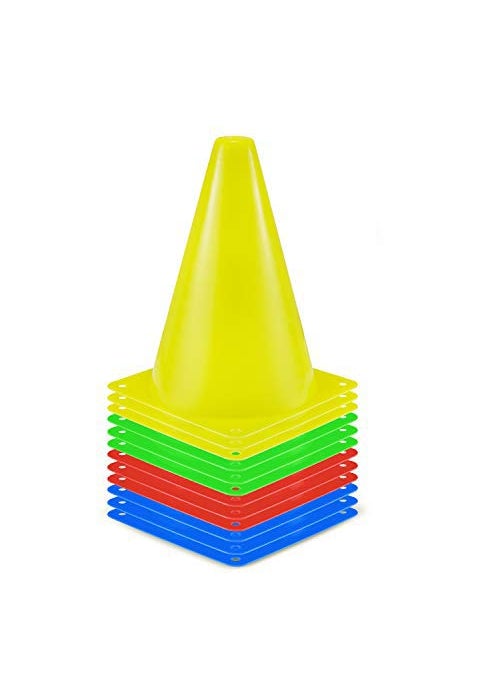 Optimus Optimus 15 Inch Space Marker Cones Set of 12 for Football Cricket Soccer Hockey Field Agility Exercise Sports Training  - Image 4