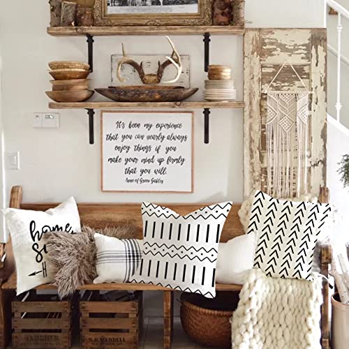 YCOLL Pillow Covers 18x18 Set of 4, Modern Sofa Throw Pillow Cover, Decorative Outdoor Linen Fabric Pillow Case for Couch Bed Car, Cream - Image 5