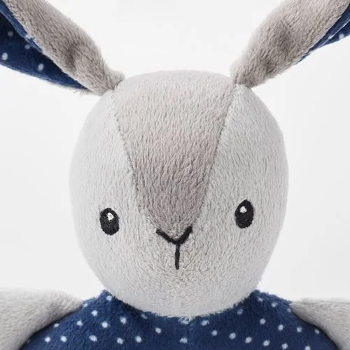 أيكيا Baby Toy Rattle Meridyendukkan 15 cm Plush Rattle Grey-Blue