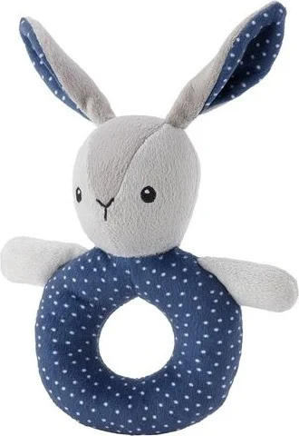 أيكيا Baby Toy Rattle Meridyendukkan 15 cm Plush Rattle Grey-Blue
