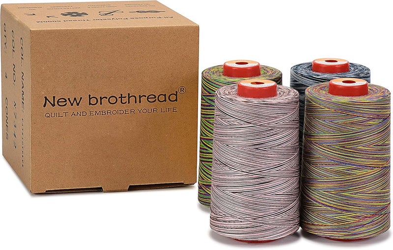 New brothread - 30 Options - 4 Large Cones of 5500Y (5000M) Each All Purpose Spun Polyester Serger Thread 40S/2 (Tex27) - Variegated Colors - Image 3