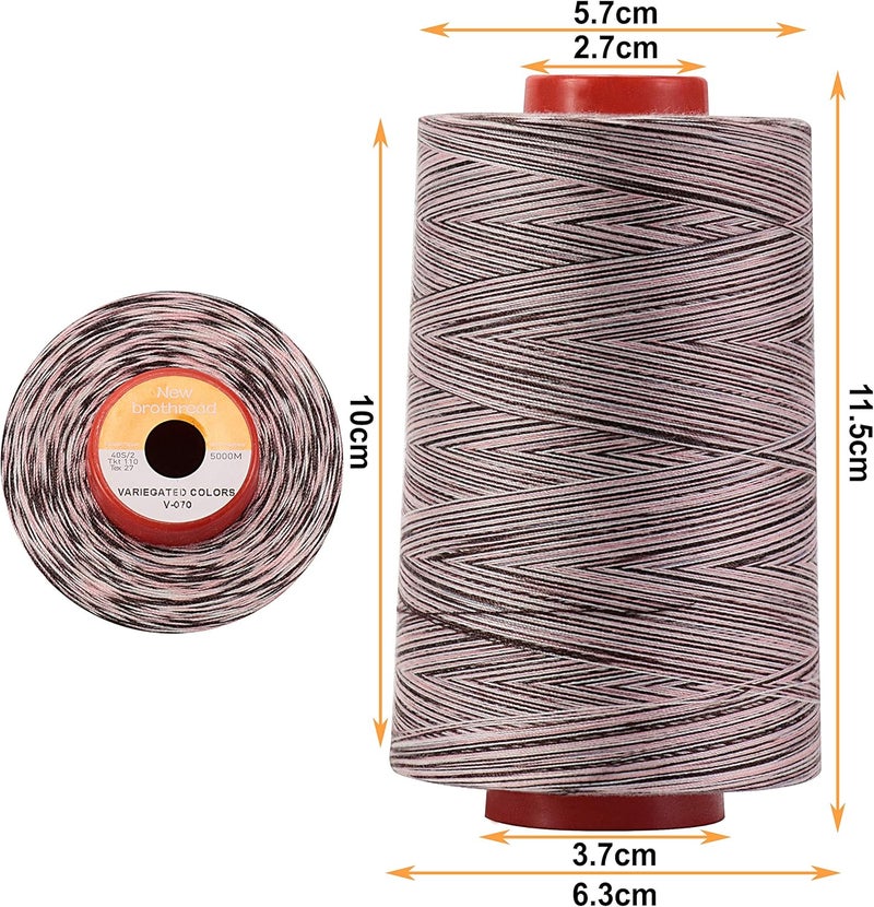 New brothread - 30 Options - 4 Large Cones of 5500Y (5000M) Each All Purpose Spun Polyester Serger Thread 40S/2 (Tex27) - Variegated Colors - Image 2