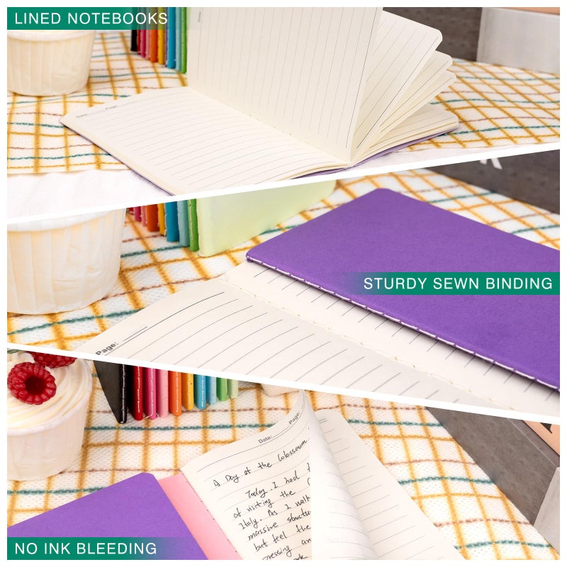 Lzerking Small Lined Notebooks Bulk 60 Packs Mini Journal Pocket Notepads Set Colorful Cover Notebooks Bulk Gifts for Kids 3.5 x 5.5 Inches, 30 Sheets/60 Pages - Image 4