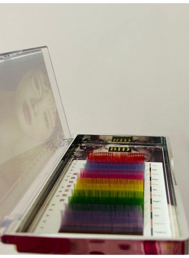 BID Colored Eyelashes Extensions Multiple Volume Premade Cluster Fans Pre Fanned Eyelashes (12 Mm 0.07 D Curl) - Image 4