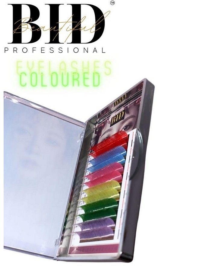 BID Colored Eyelashes Extensions Multiple Volume Premade Cluster Fans Pre Fanned Eyelashes (12 Mm 0.07 D Curl) - Image 5