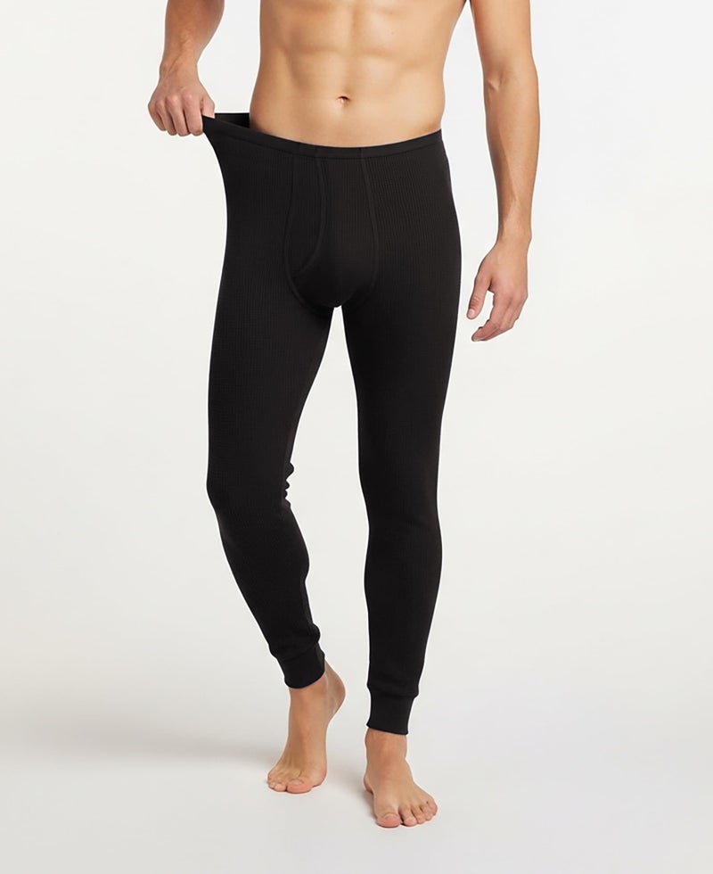 Andrew Scott Men's Traditional Waffle Thermal Underwear Bottoms | Cotton Blend Baselayer Thermal Pants | Multi Packs - Image 2