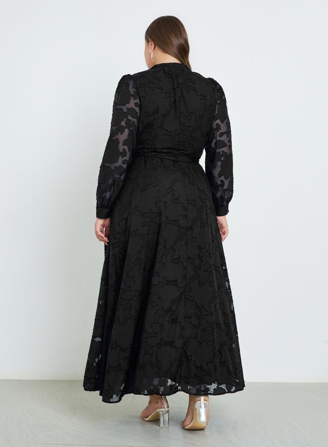 ستايلي فستان طويل بمقاس كبير ونمط لف - Image 5