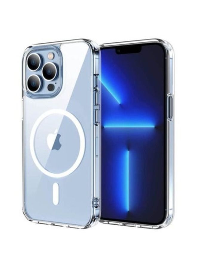 Magsafe iPhone Case Compatible for iPhone 13 Pro Max Magnetic Case Clear Case with Shock Absorption Anti Scratch TPU Crystal Magnetic Cover Design to Protect iPhone 13 Pro Max 6.7inch in