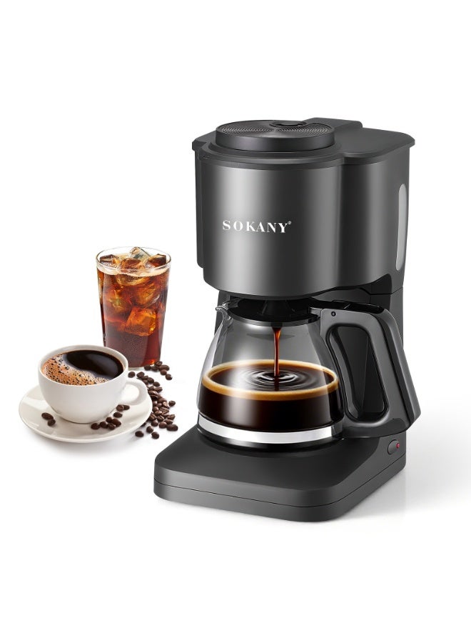 sokany Coffee Maker,Up to 6-Cup Drip Coffee Machine, Easy-Grip Handle, Drip Stop, Non-Stick Warming Plate, Auto-Shutoff, Boil Dry Protection - Image 2