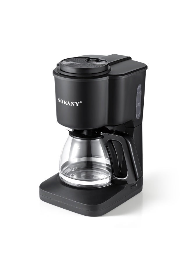 sokany Coffee Maker,Up to 6-Cup Drip Coffee Machine, Easy-Grip Handle, Drip Stop, Non-Stick Warming Plate, Auto-Shutoff, Boil Dry Protection - Image 1