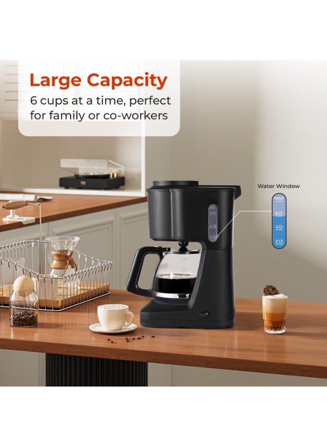 sokany Coffee Maker,Up to 6-Cup Drip Coffee Machine, Easy-Grip Handle, Drip Stop, Non-Stick Warming Plate, Auto-Shutoff, Boil Dry Protection - Image 4