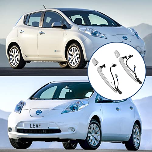 Gledewen مقابض أبواب خارجية كروم (2 قطعة)، متوافقة مع نيسان سنترا، مورانو، ماكسيما، ليف من 2009-2018، مع مستشعر ونظام دخول ذكي بدون مفتاح، الجانب الأيسر والأيمن الأمامي | استبدال# 806469N00A، 12459871 - Image 5