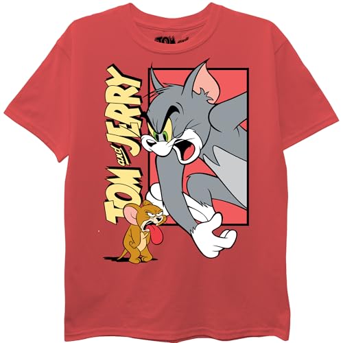 Tom & Jerry Tom and Jerry Boys Short Sleeve T-Shirt-Sizes 4-20, Red - Image 1
