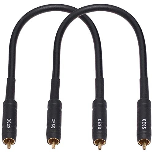 CNCESS CESS-111-6i RCA Preamp Jumpers Male to Male Patch Cable, 2 Pack (6 Inches) - Image 4