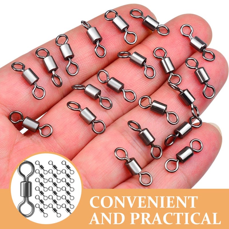 Copper Fishing Barrel Swivels 100pcs Saltwater Freshwater Trolling Terminal Tackle - Image 4