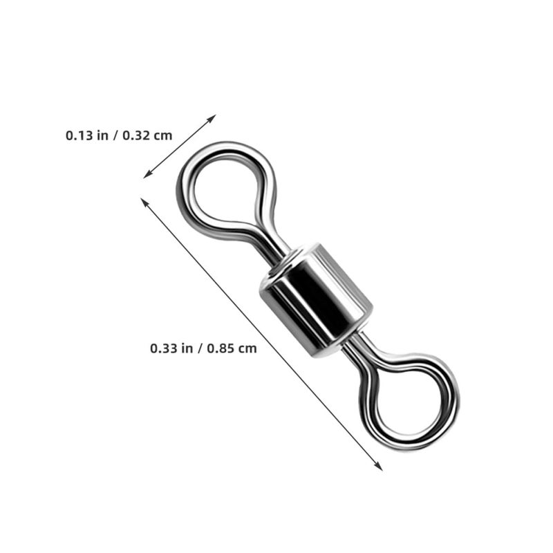 Copper Fishing Barrel Swivels 100pcs Saltwater Freshwater Trolling Terminal Tackle - Image 3