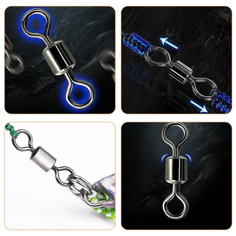 Copper Fishing Barrel Swivels 100pcs Saltwater Freshwater Trolling Terminal Tackle - Image 5
