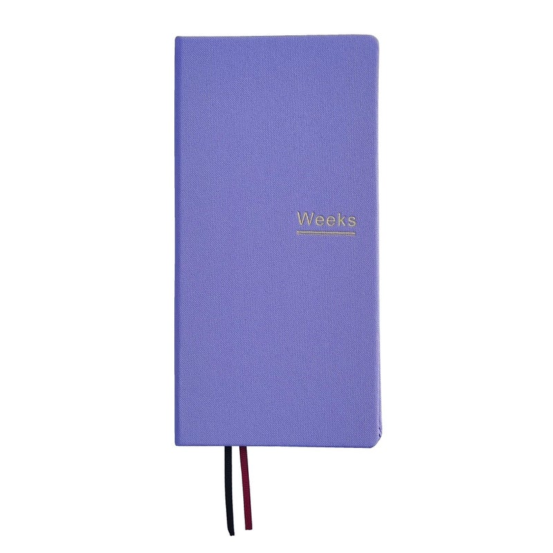 receip Undated Weekly Planner Notebook Pocket Organizer Appointment Book Journal Notebook A6 Week Plan Notepad (Light Purple) - Image 1