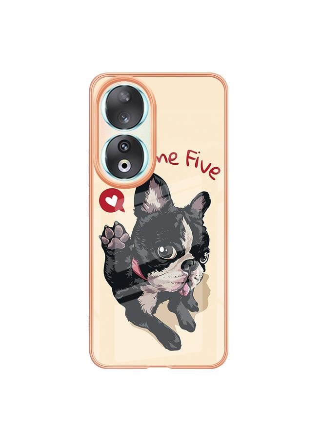S-TOP Case For Honor 90 5G Electroplating Marble Dual-side IMD Phone Case - Image 2