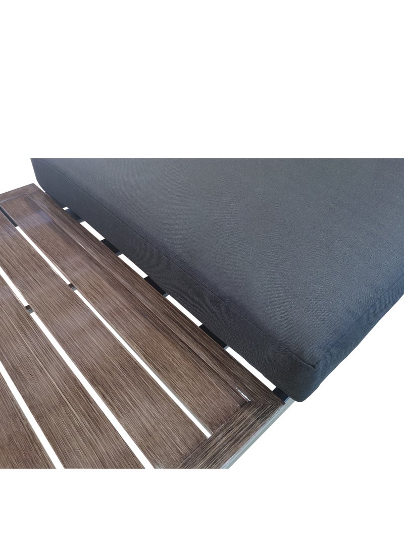 Oasis Casual Aluminium L Shape Sofa Set With Black Cushion  - Image 3