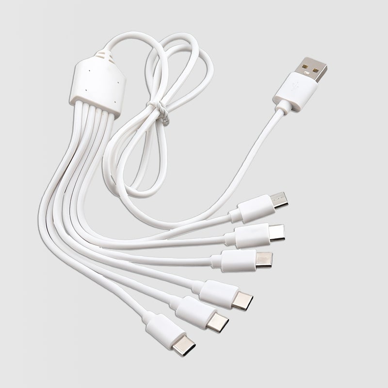 6-In-1 USB to Type-C Multi Charging Cable with 6 Ports for USB C Splitter, 5V 2A - Image 5